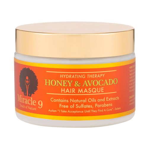Miracle 9 Hydrating Therapy Masque capillaire au miel et à l'avocat 12 oz | Afrometis
