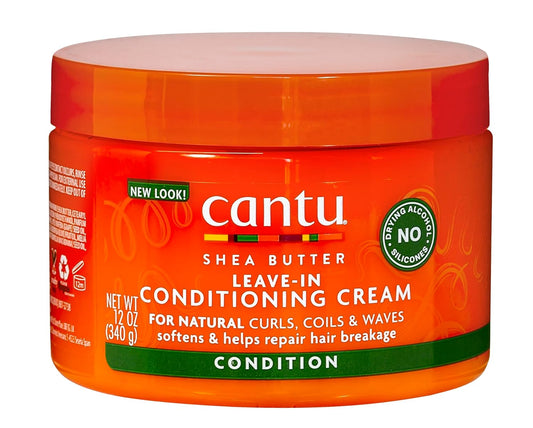 Cantu Beurre de karité pour cheveux naturels Crème réparatrice revitalisante sans rinçage, 340 g | Afrometis