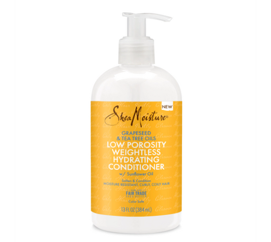 SheaMoisture Après-shampooing hydratant léger à faible porosité aux huiles de pépins de raisin et d'arbre à thé 384 ml | Afrometis