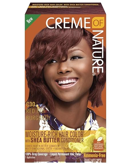 Moisture Rich Liquid Hair Color by Creme of Nature, C30 Red Hot Burgundy