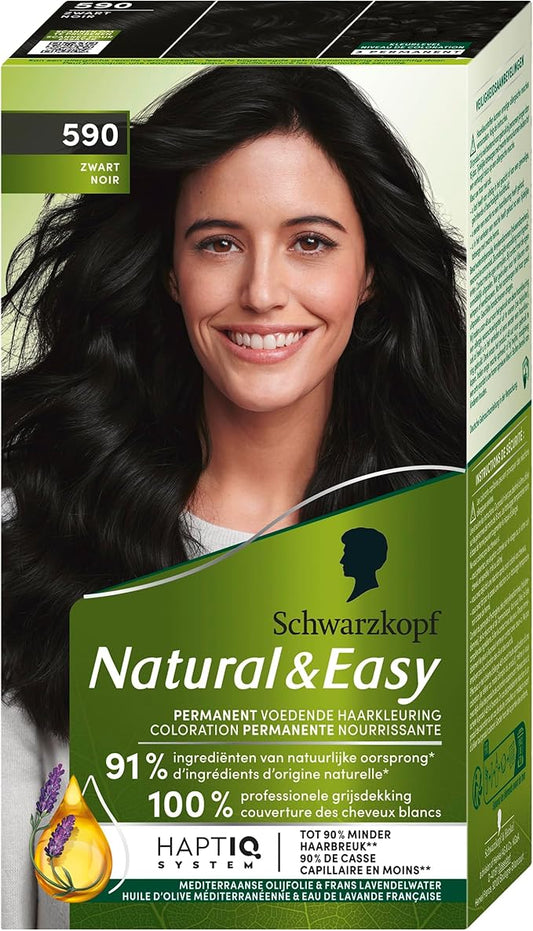 Schwarzkopf - Natural & Easy - Hair Colour - Black 590