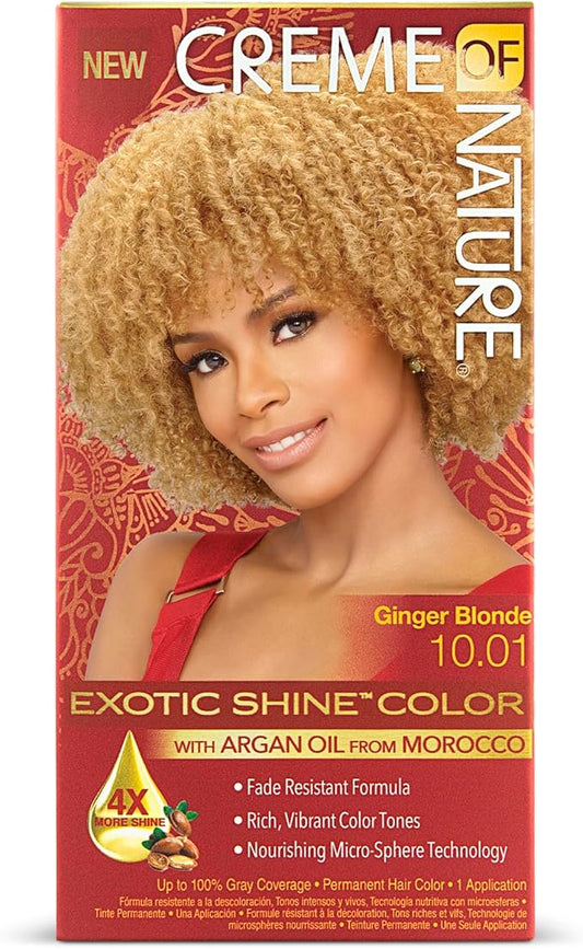 Creme of Nature hair colour, exotic shine colour ginger blonde 10.01