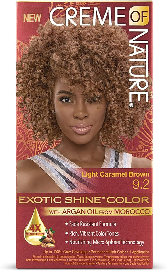 Creme of Nature Argan Womens Gel Hair Colour 9.2 Light Caramel Brown