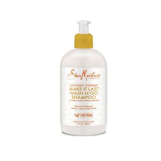 SheaMoisture Coconut Custard Make It Last Wash N' Go Shampooing 13oz