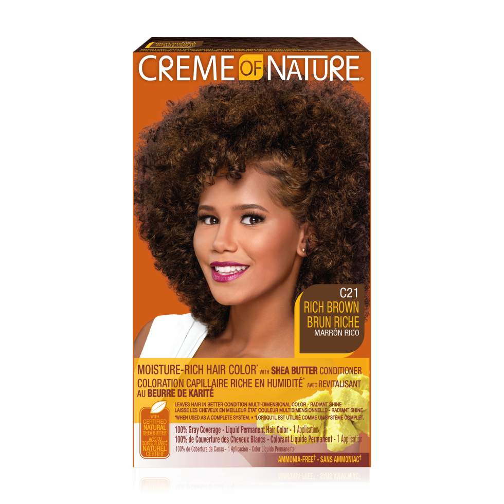 Moisture-Rich Hair Color* with Shea Butter Conditioner C21 Rich Brown ...