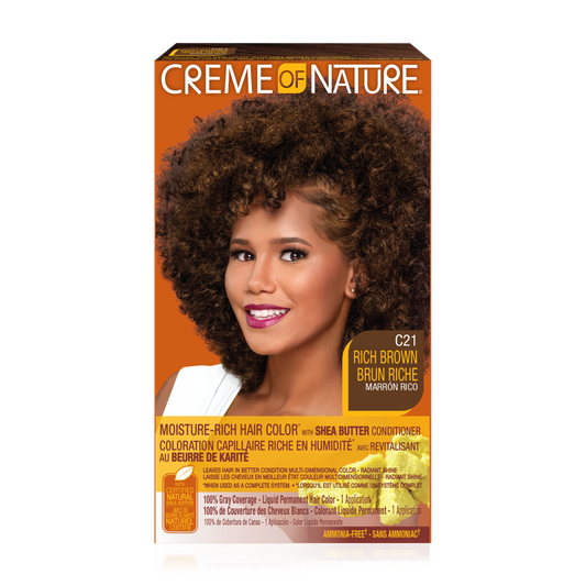 Moisture-Rich Hair Color* with Shea Butter Conditioner C21 Rich Brown