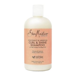 SHEA MOISTURE Shampooing boucles et brillance à la noix de coco et à l'hibiscus, 384 ml