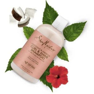 SHEA MOISTURE Shampooing boucles et brillance à la noix de coco et à l'hibiscus, 384 ml