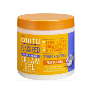 Cantu crème lissante aux graines de lin gel flexible fort 16oz/453g