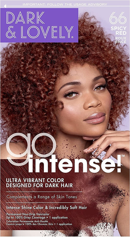 Dark and Lovely Go Intense Permanent Hair Color  66 Spicy Red