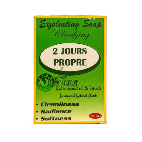 2 Jour Propre Savon Exfoliant Clarifiant à l'Huile de Coco et à l'Extrait de Citron