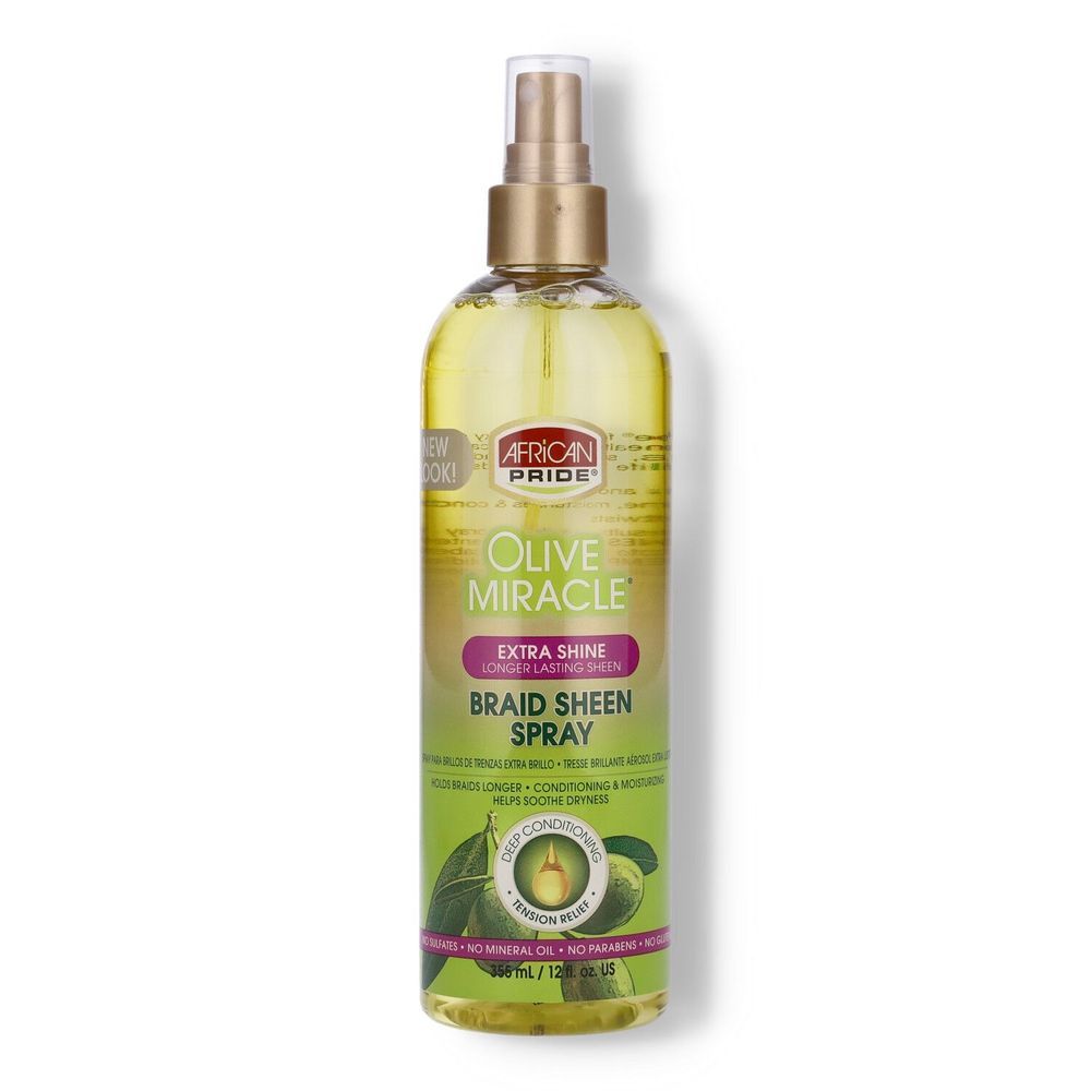 African Pride Olive miracle Braid sheen spray 355 ml