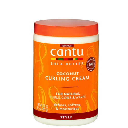 Cantu Beurre de karité pour cheveux naturels Crème à friser à la noix de coco - Taille salon 25 oz