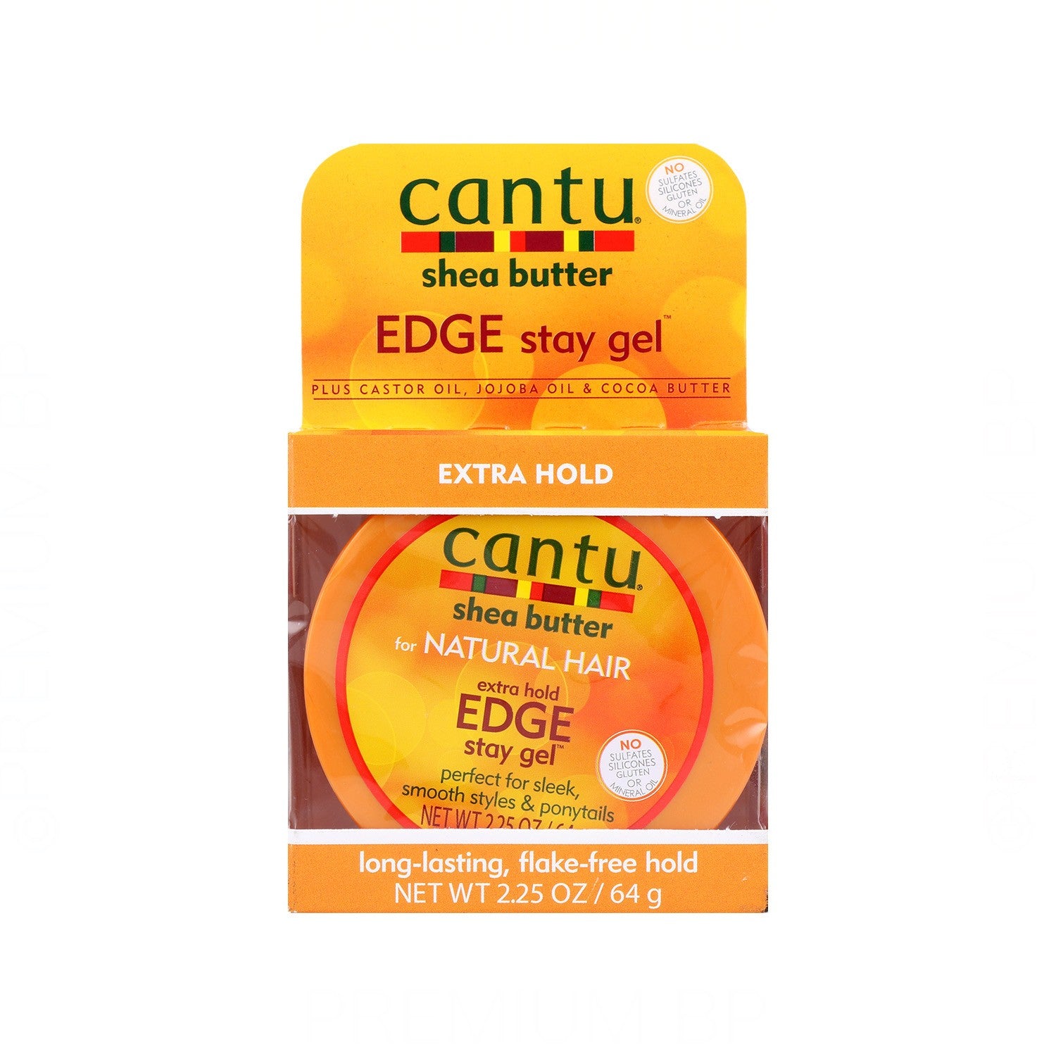 Cantu Gel de séjour naturel pour bords de cheveux au beurre de karité 64G