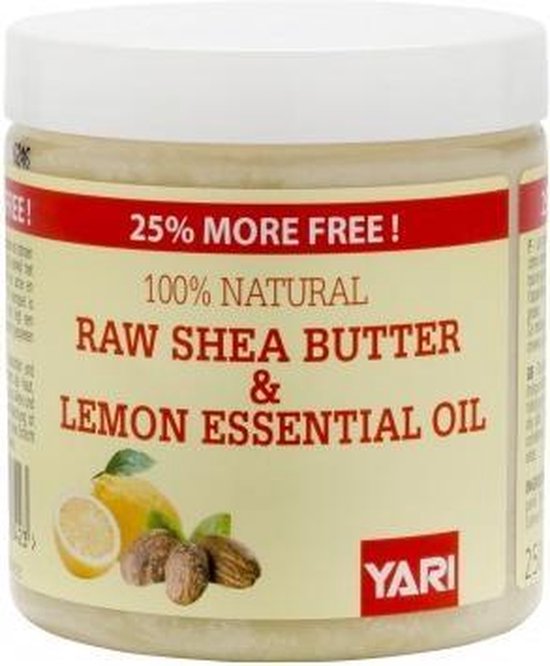 Yari 100% Pur beurre de karité Raw et huile de citron 250 ml