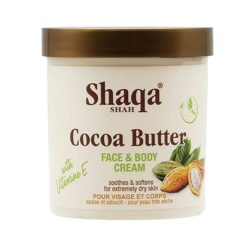 Shaqa Shah Crème Visage et Corps au Beurre de Cacao 450 ml