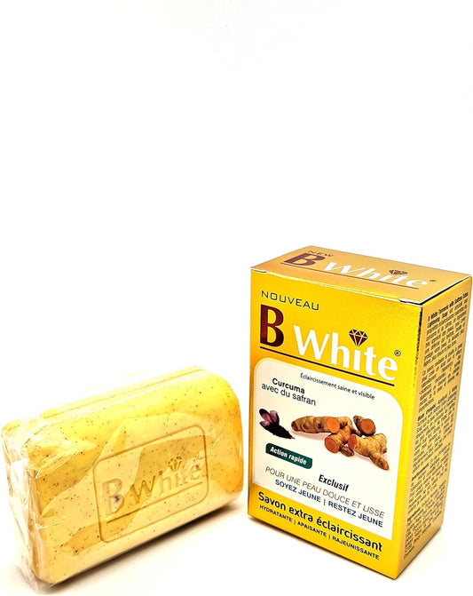 WHITE Savon Éclaircissant Curcuma au Safran Visage, Corps et Mains 200 g