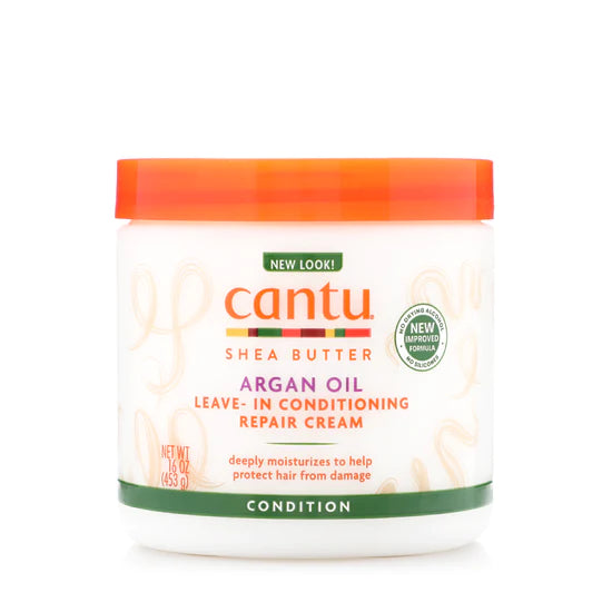 Cantu Crème réparatrice revitalisante sans rinçage à l'huile d'argan 16 oz