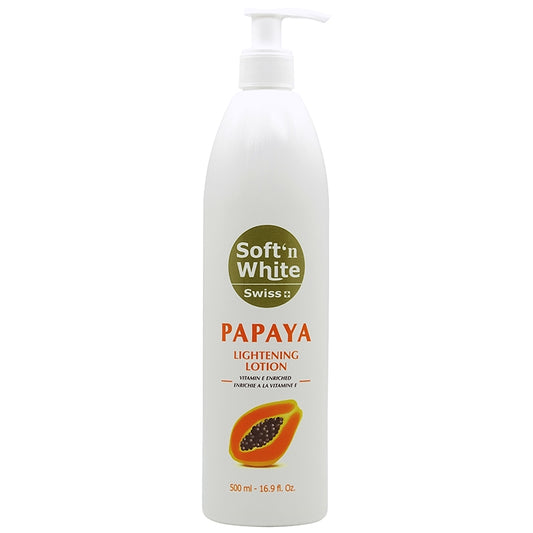 Swiss Soft'n White Papaye Lotion Éclaircissante 500 ml
