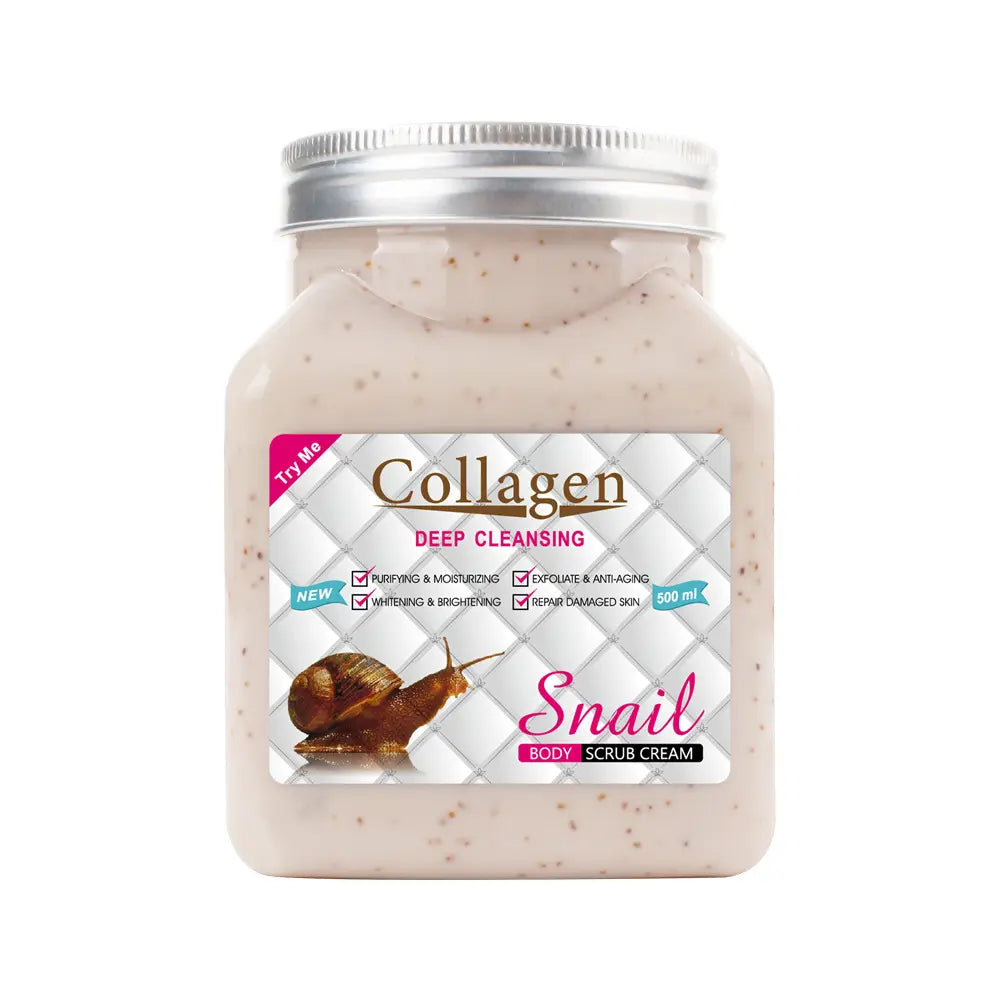 Gommage corporel au collagène d'escargot, exfoliant, blanchissant la peau, 300ml