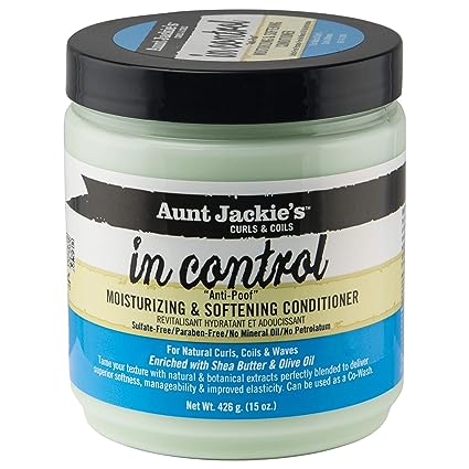 Aunt Jackie's Curls & Coils In Control – Après-shampooing hydratant et adoucissant