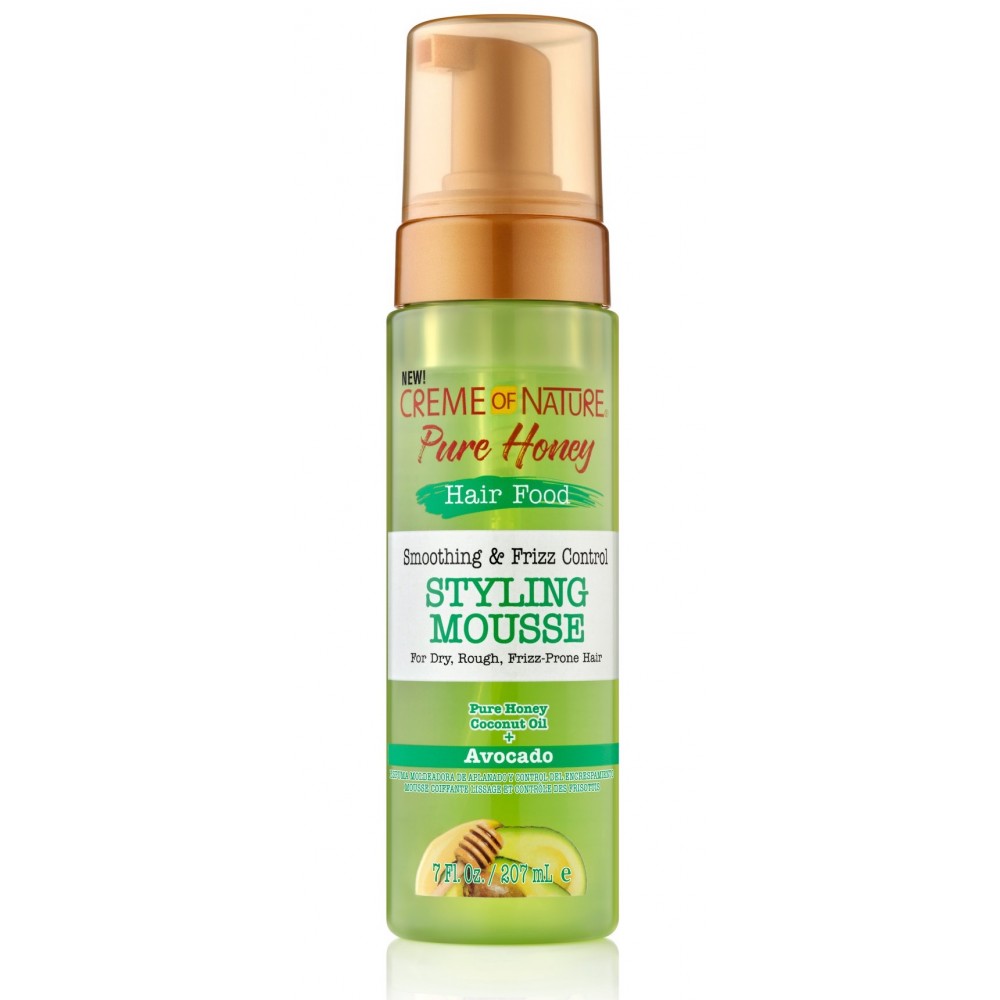 CREME OF NATURE PURE HONEY Mousse Coiffante Hydratante & Anti-Frisottis 207 ml