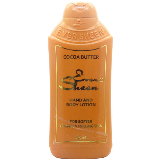 Lotion pour les mains et le corps au beurre de cacao Ever Sheen pour une peau plus douce et plus jeune