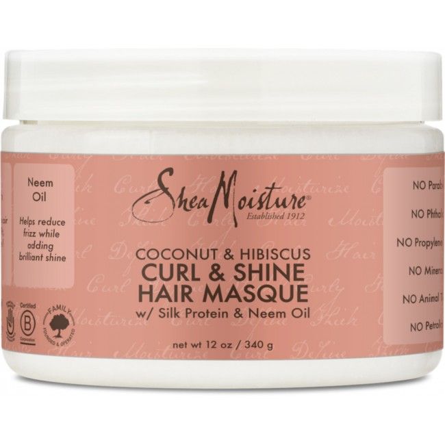 Masque capillaire boucles et brillance à l'hibiscus et à la noix de coco Shea Moisture 340 g